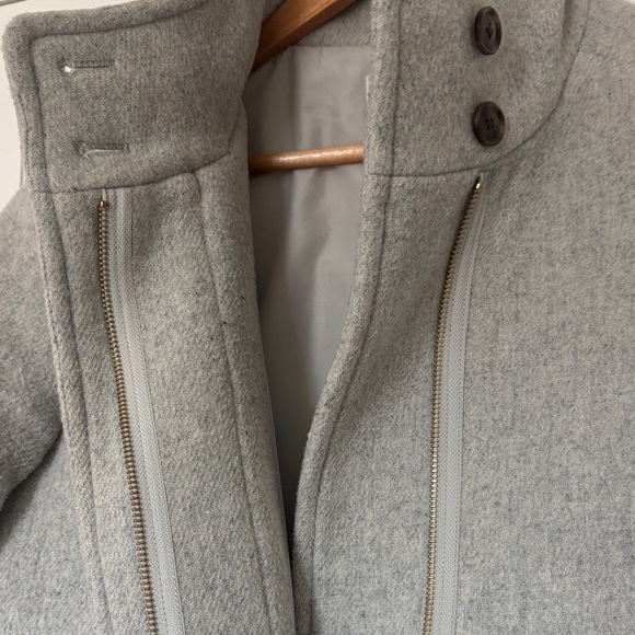 J. Crew Women's City coat with button neck Gray 6 - Picture 8 of 16
